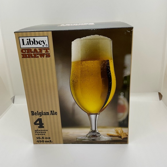 Libbey Craft Brews Belgian Ale Beer Glasses, Set of 4, NIB - Picture 1 of 4